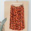 Orange Gathered Skirt